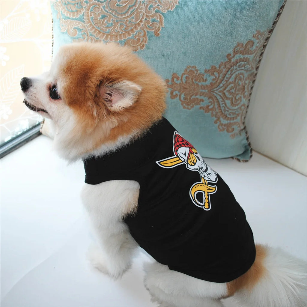 Funny Letter Print Dog Shirts for Small Dogs – Soft Breathable Summer Pet T-Shirts