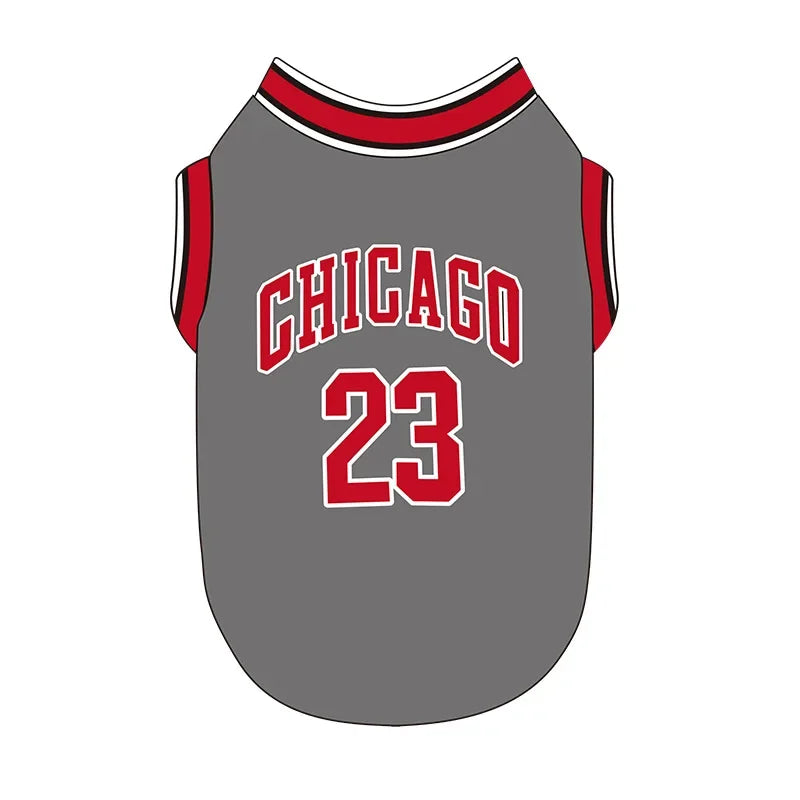 Mesh Breathable Sports Jersey for Dogs & Cats – Basketball Style Pet T-Shirt