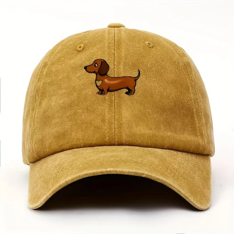 Sausage Dog Baseball Cap — Cute Dachshund Print Adjustable Hat | Valentine's Day Gift
