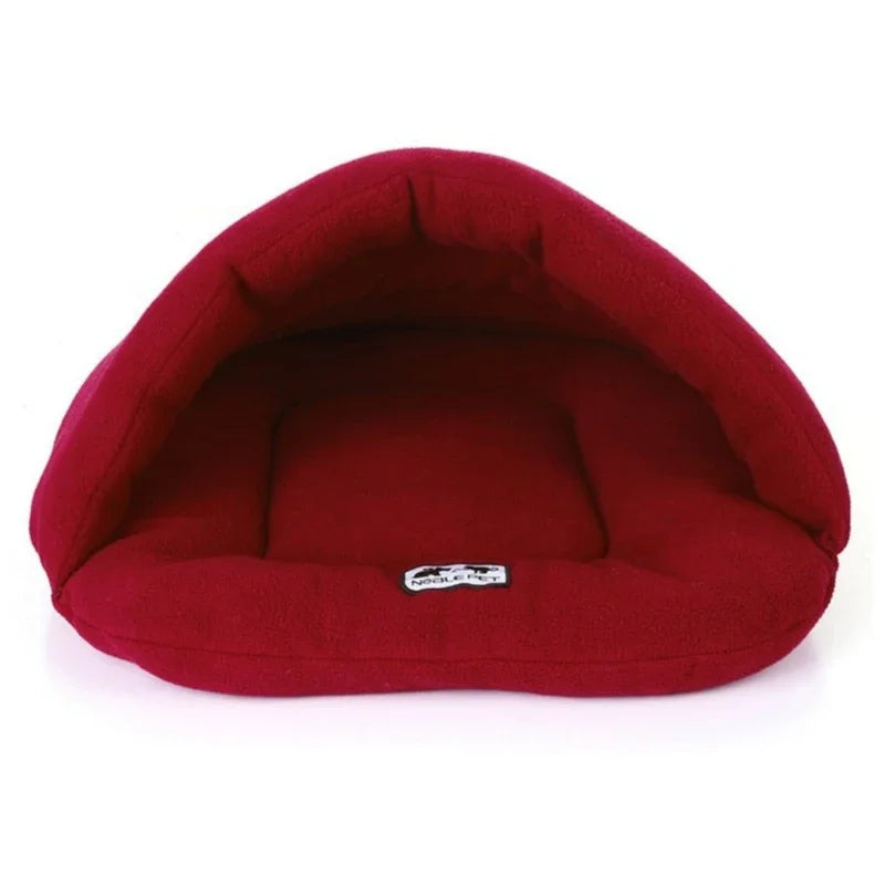 Slipper Cave Dog Bed — Cosy Winter Nest for Small Dogs & Cats