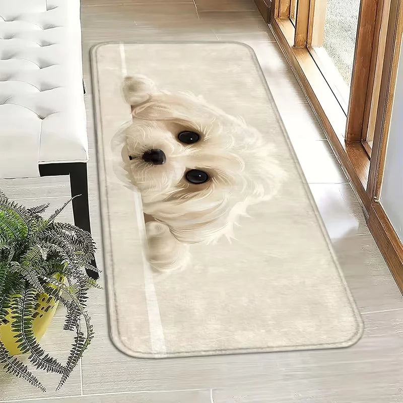 Maltese Dog Mat – Soft Anti-Slip Rug for Dog Lovers