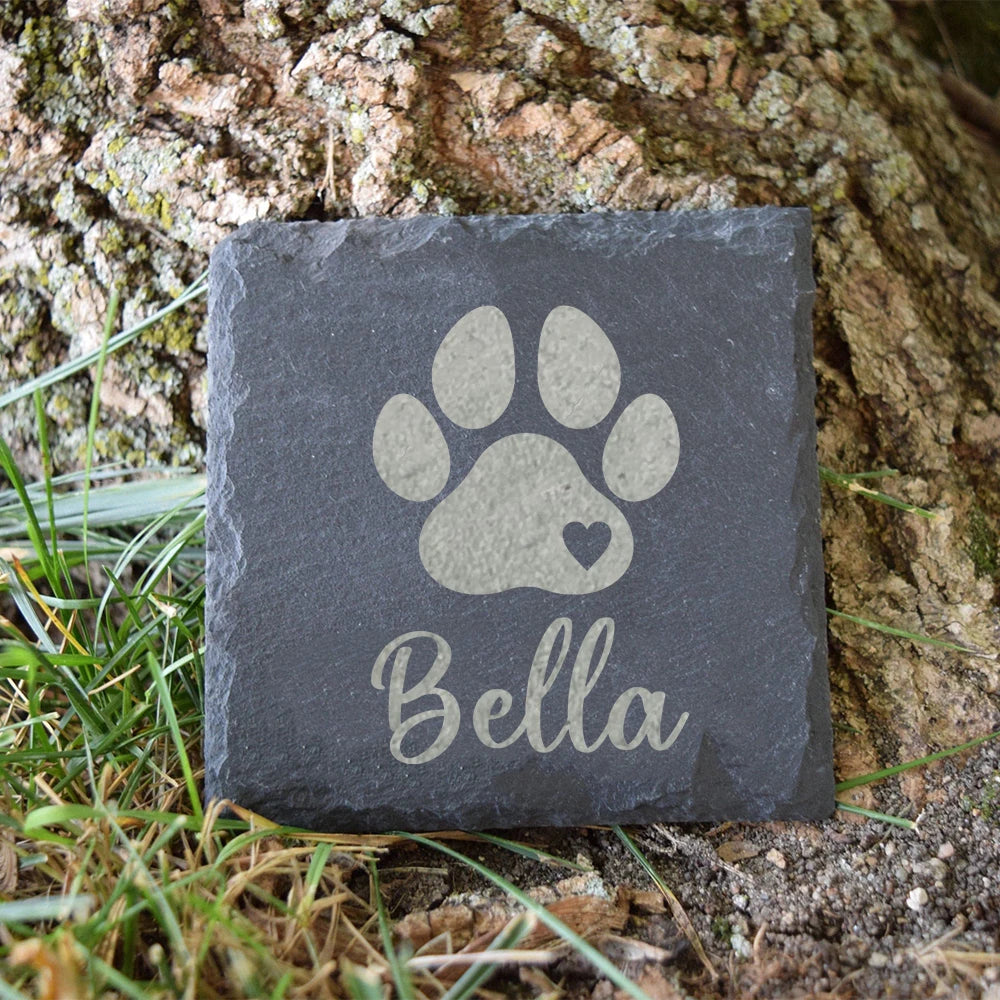 Personalised Dog Memorial Garden Stone – Pet Loss Gift with Engraved Name
