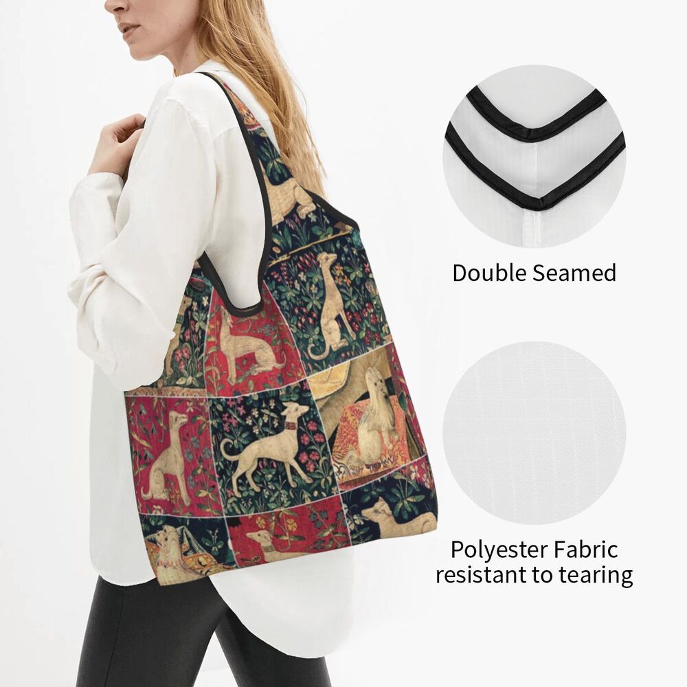 Greyhound Tote Bag — All-Over Print Sighthound Shopping Bag