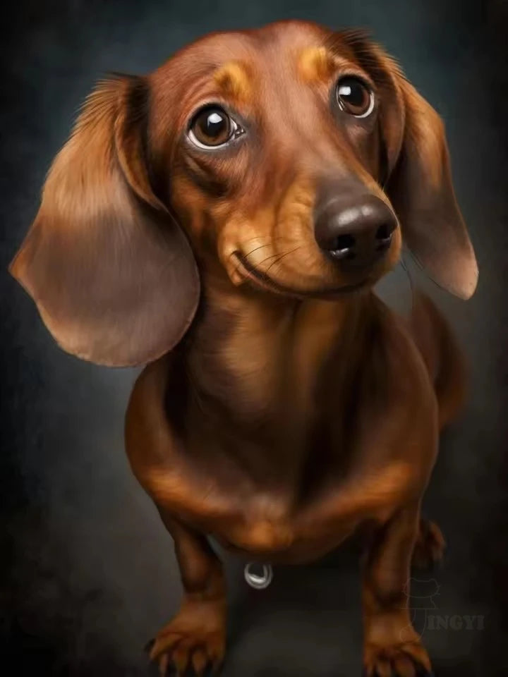 Dachshund 5D Diamond Painting Kit – DIY Dog Art Mosaic Craft for Home Decor