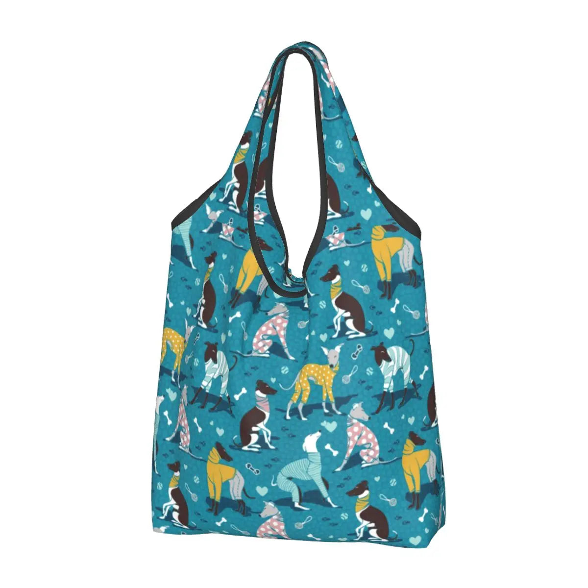 Greyhound Tote Bag — All-Over Print Sighthound Shopping Bag