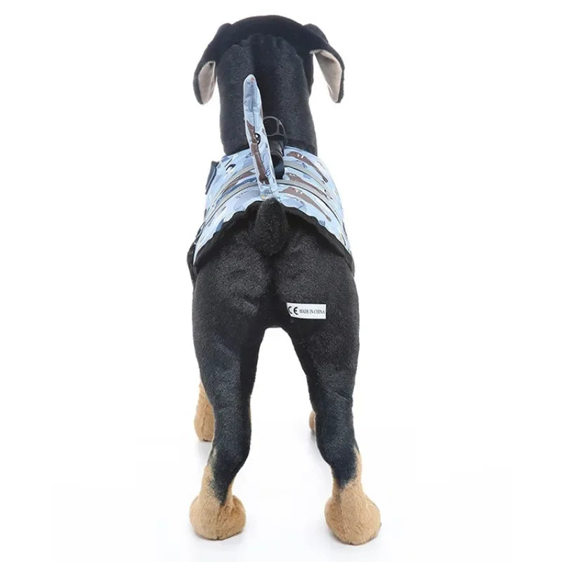 Shark Dog Life Jacket – Buoyancy Swim Vest with Rescue Handle for Dogs