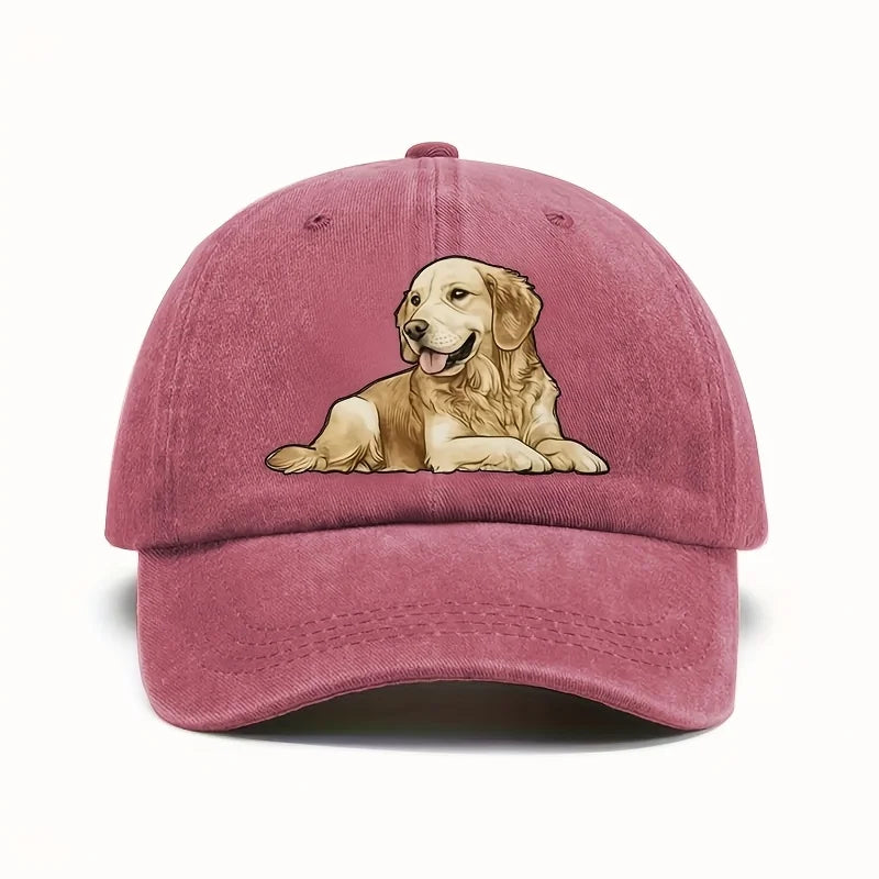 Golden Retriever Baseball Cap — Adjustable Sports Hat for Dog Lovers