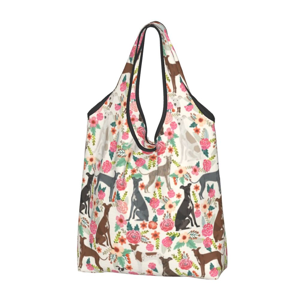 Greyhound Tote Bag — All-Over Print Sighthound Shopping Bag