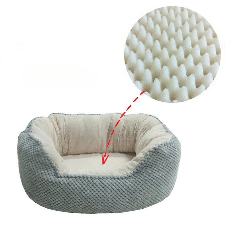 Cloud Nine Wave Sofa Dog Bed — Plush Four-Season Pet Lounger