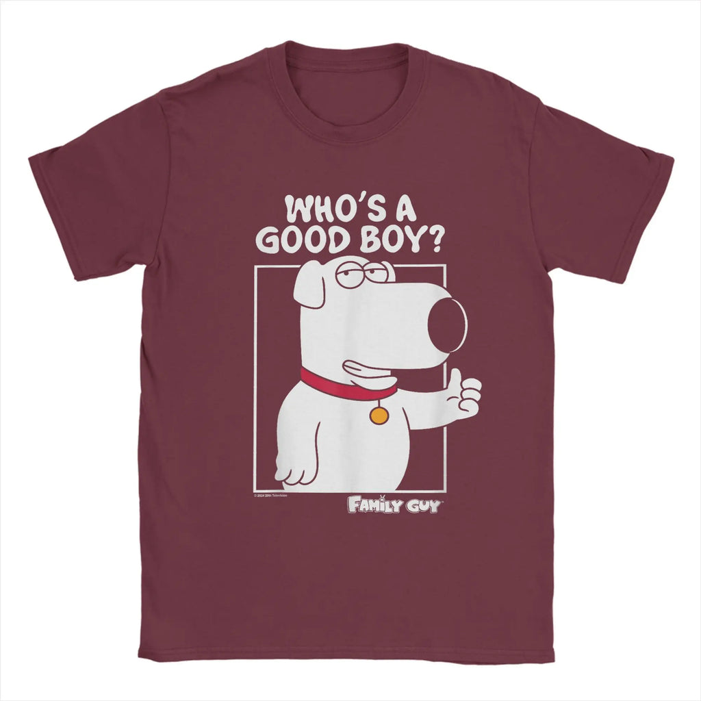Brian Griffin "Who's a Good Boy" T-Shirt — Family Guy Dog Tee