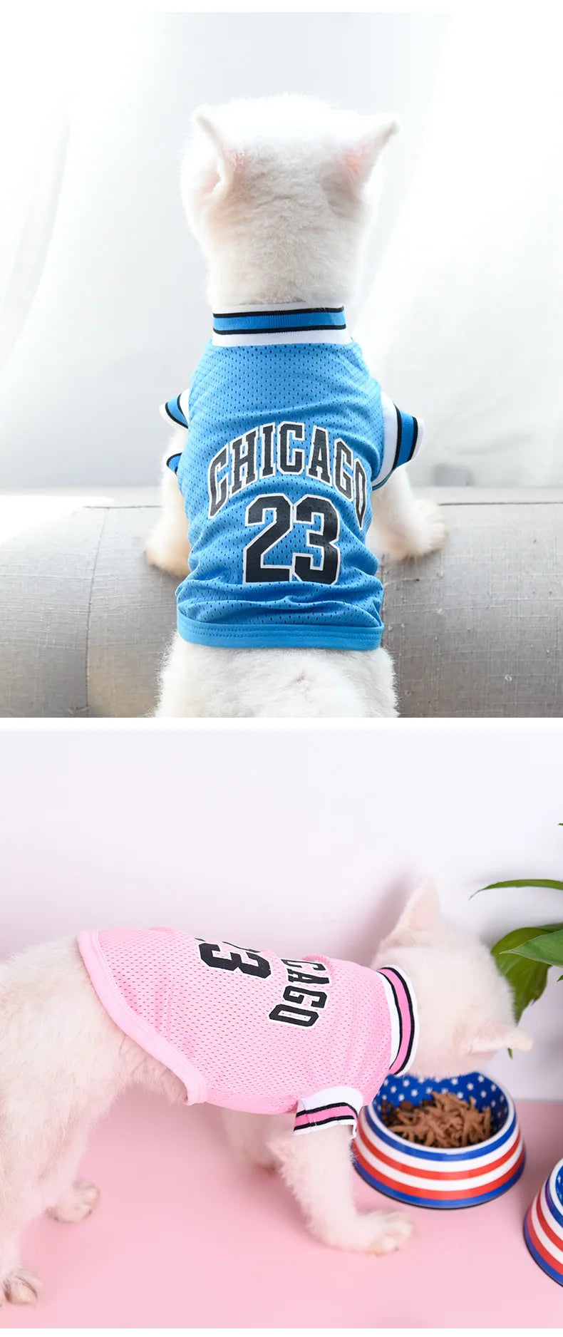 Mesh Breathable Sports Jersey for Dogs & Cats – Basketball Style Pet T-Shirt