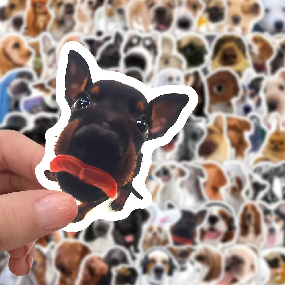 Cartoon Dog Sticker Pack — 104 Pieces