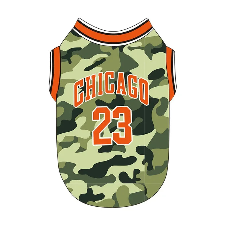 Mesh Breathable Sports Jersey for Dogs & Cats – Basketball Style Pet T-Shirt