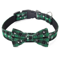 Christmas Dog Collar with Bow Tie | Plaid & Snowflake Holiday Collar for Dogs & Cats