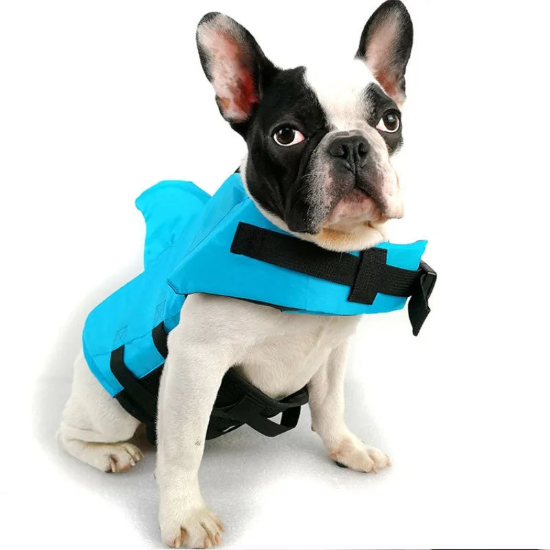 Shark Fin Dog Life Jacket – Adjustable Swimming Safety Vest with Rescue Handle