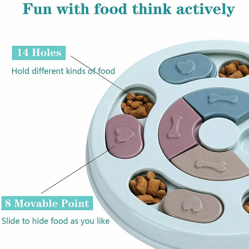 Slow Feeder Dog Bowl – Interactive Puzzle Feeding Toy to Relieve Boredom