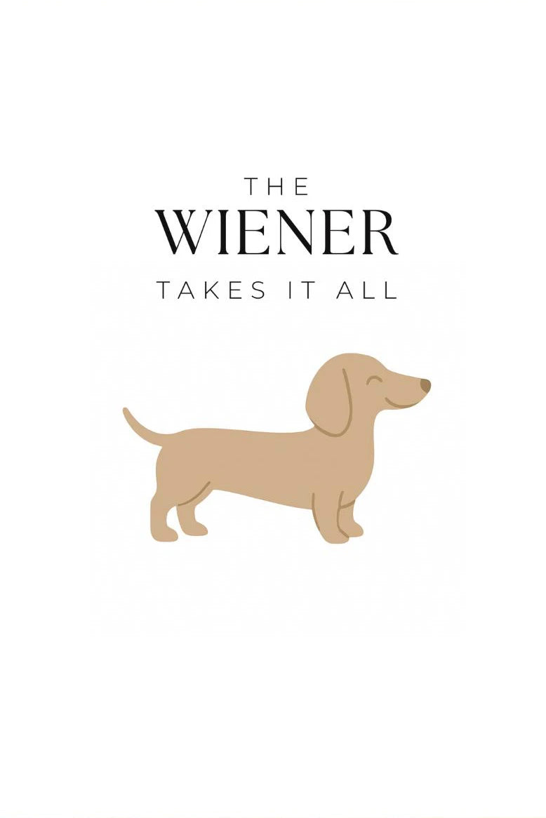 Minimalist Dachshund Dopamine Poster – Fun Puppy Wall Art Print