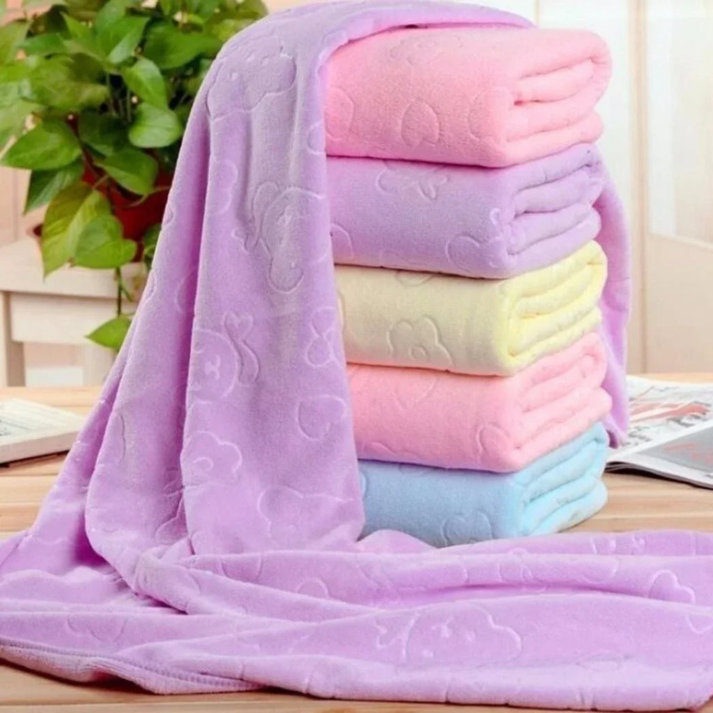 Microfiber Pet Bath Towel – Super Absorbent Dog & Cat Drying Towel (35x70cm)