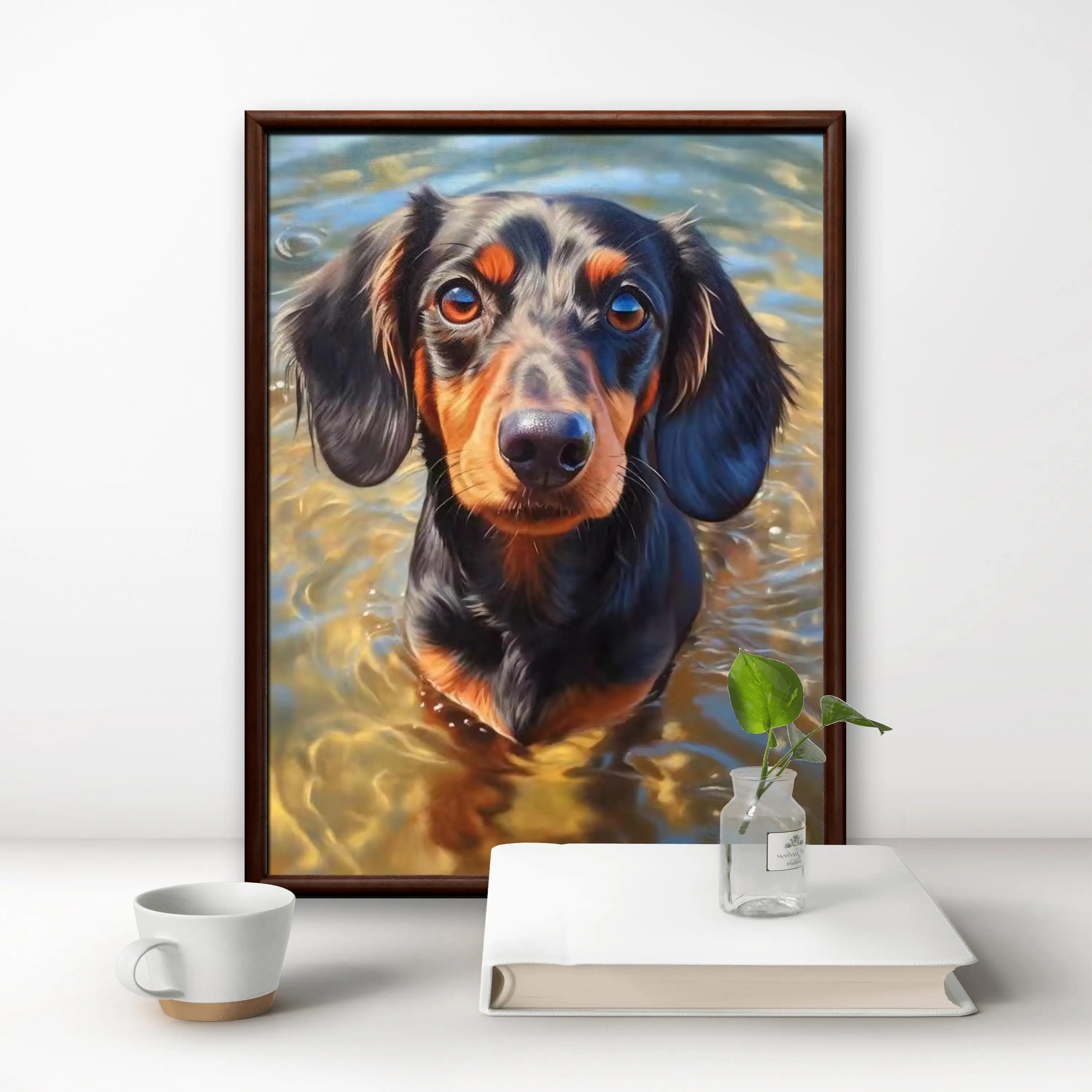 Dachshund 5D Diamond Painting Kit – DIY Dog Art Mosaic Craft for Home Decor
