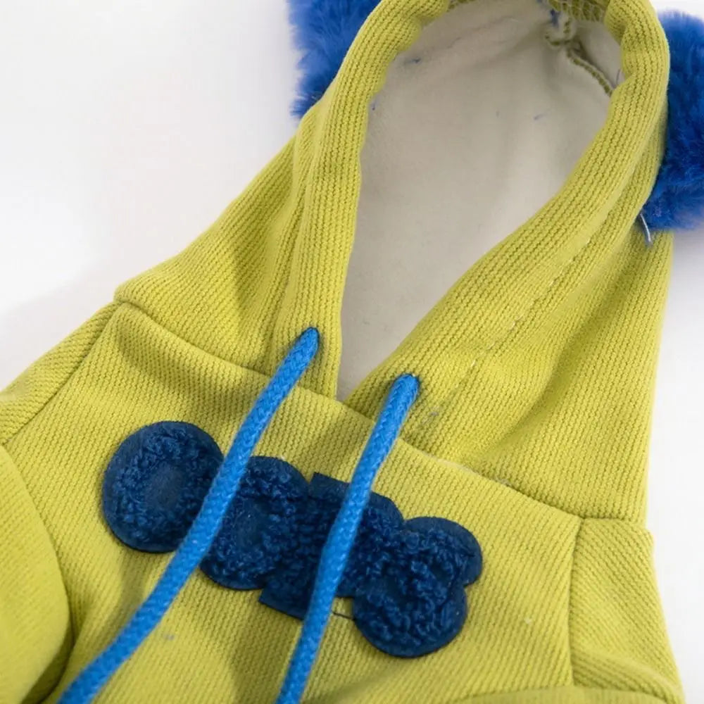 Dog Hoodie Sweatshirt — "COPS" Letter Print with Floppy Ears