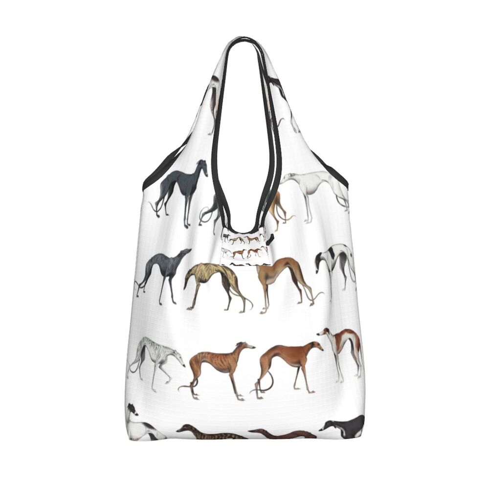Greyhound Tote Bag — All-Over Print Sighthound Shopping Bag