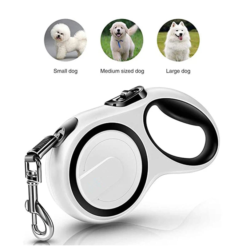 Retractable Dog Leash – Durable Nylon Extending Lead for Small, Medium & Large Dogs