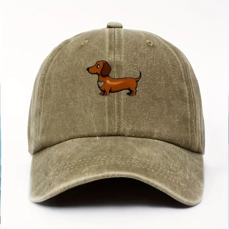 Sausage Dog Baseball Cap — Cute Dachshund Print Adjustable Hat | Valentine's Day Gift