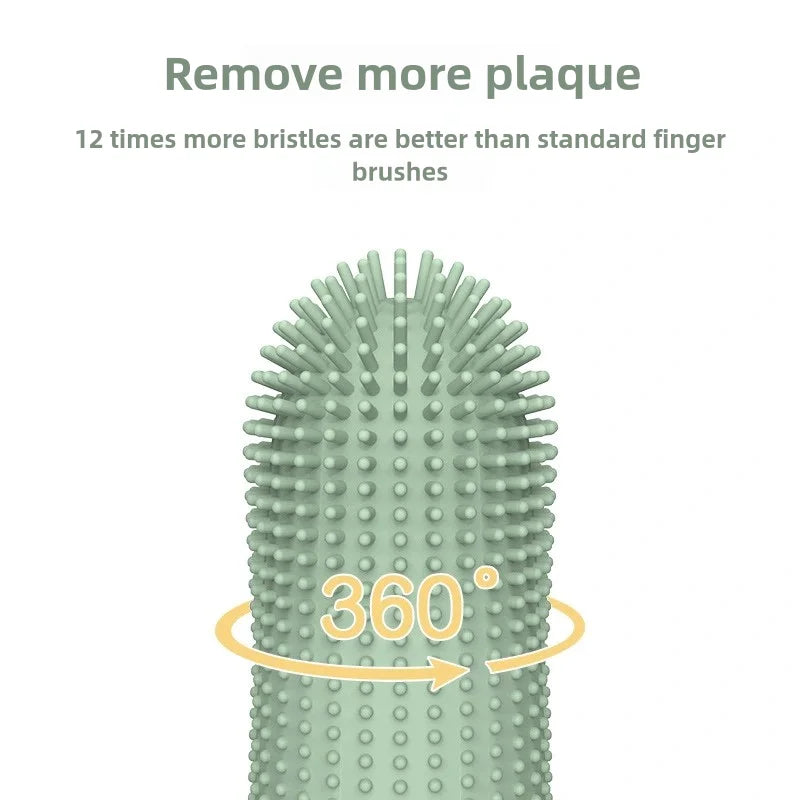 Dog Finger Toothbrush 360° — Food Grade Silicone Dental Care for Dogs & Cats