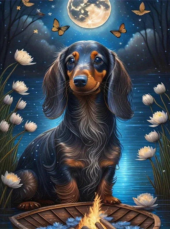 Diamond Art Painting Dog Animal 30X40cm Full Round Drill Picture Of Rhinestones Embroidery Wall Decor Cross Stitch,frameless