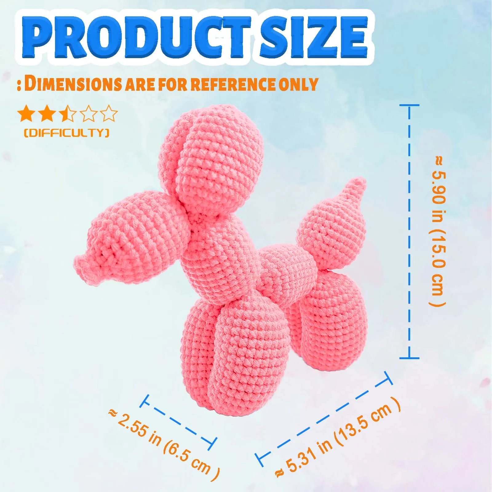 Balloon Dog Crochet Kit for Beginners — Amigurumi Starter Set