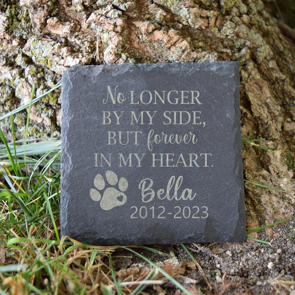 Personalised Dog Memorial Garden Stone – Pet Loss Gift with Engraved Name