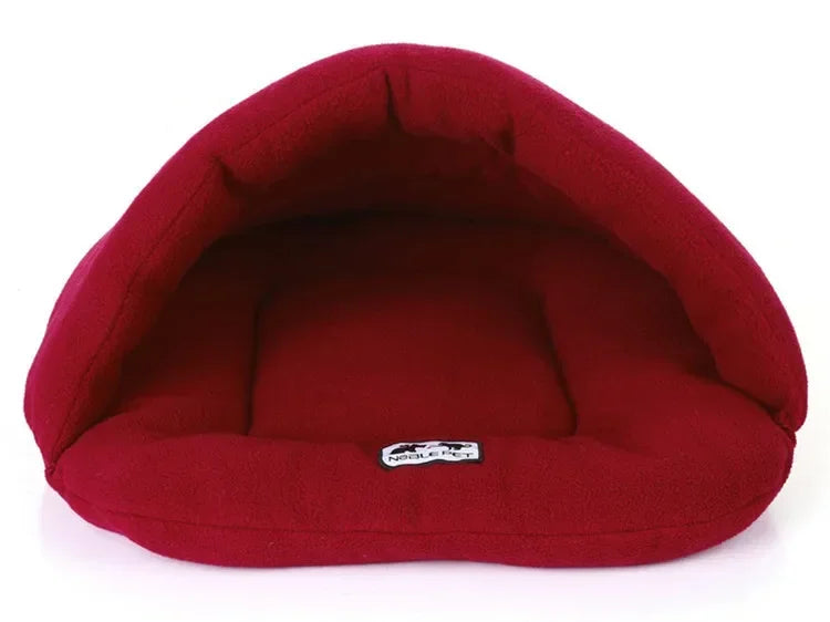 Slipper Cave Dog Bed — Cosy Winter Nest for Small Dogs & Cats