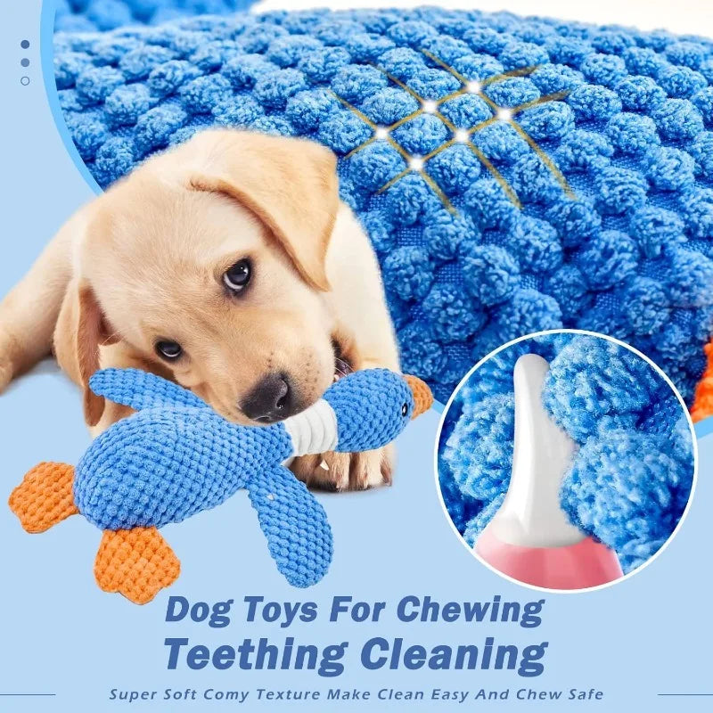 Goose Squeaky Plush Dog Toy – Crinkle & Squeak Chew Toy for Puppies & Small Dogs