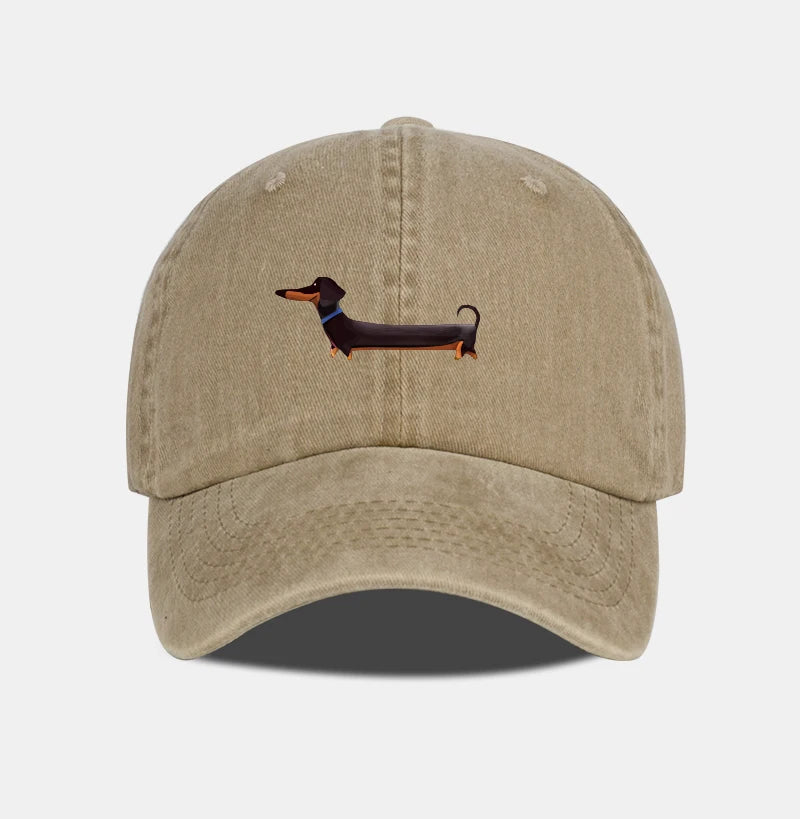 Dachshund Baseball Cap – Vintage Washed Dog Lover Hat
