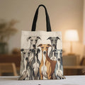 Greyhound & Whippet Dog Print Tote Bag — Reusable (40×40cm)