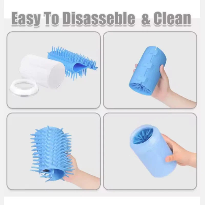 Dog Paw Cleaner Cup with Soft Silicone Combs