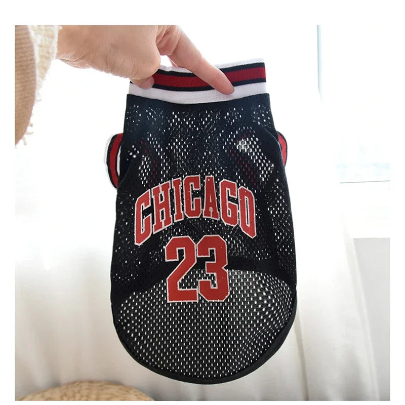 Mesh Breathable Sports Jersey for Dogs & Cats – Basketball Style Pet T-Shirt