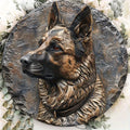 German Shepherd Round Metal Sign – Aluminum Wall Art for Home & Outdoor Decor