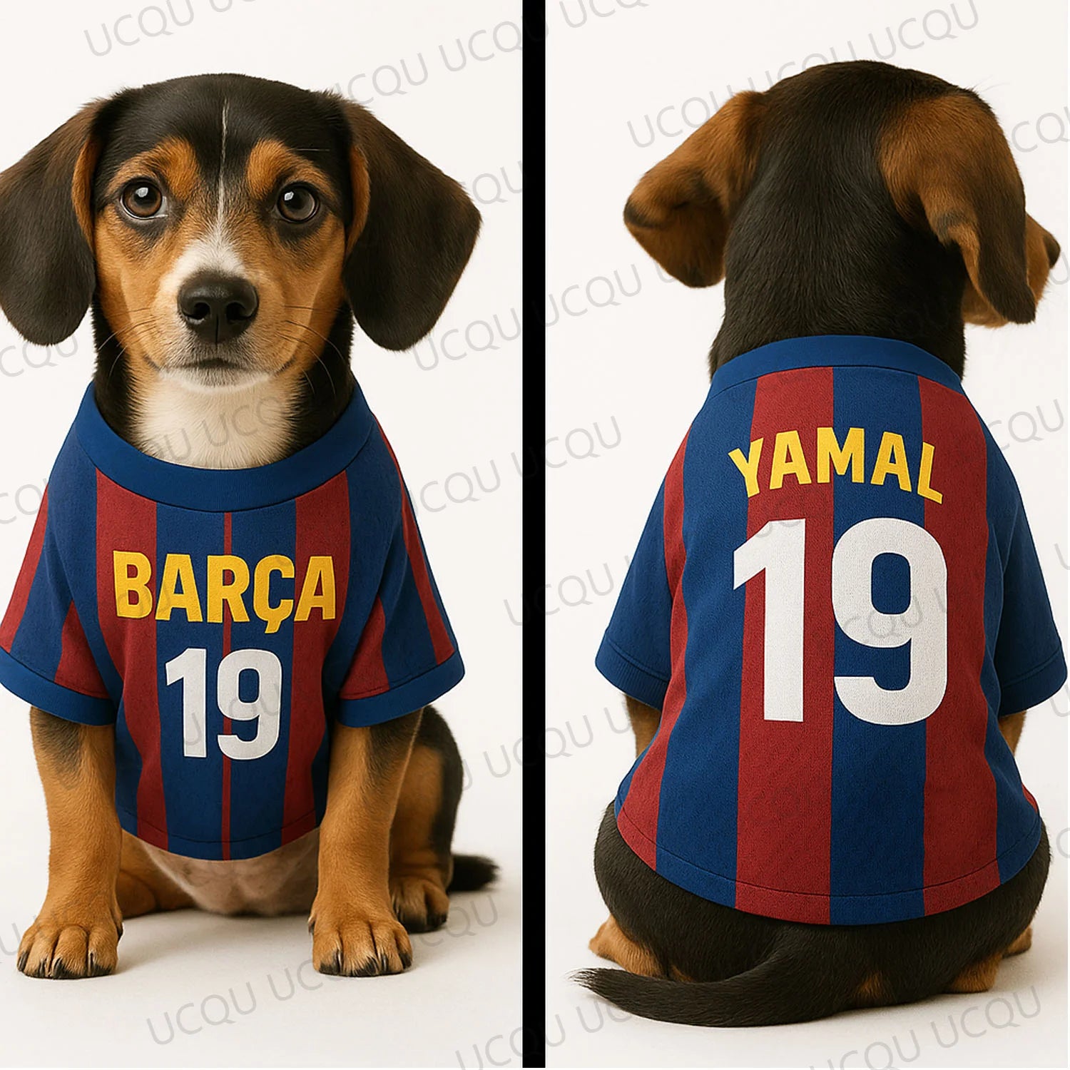 Dog Football Jersey – Breathable Pet Soccer Vest, Barcelona Style Summer Outfit