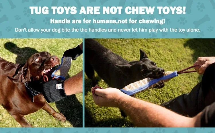 Jute Dog Bite Tug Toy — Durable Training Chew Toy for Medium & Large Dogs