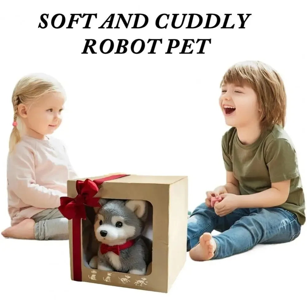 Interactive Plush Robot Puppy Toy — Walking, Barking & Tail Wagging