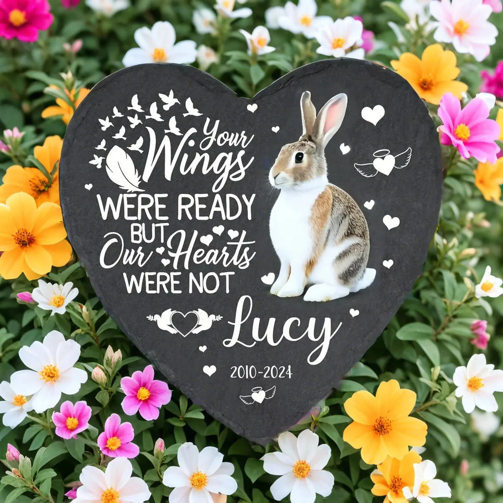 Pet Memorial Heart-Shaped Garden Stone – Personalised Cat & Dog Grave Marker