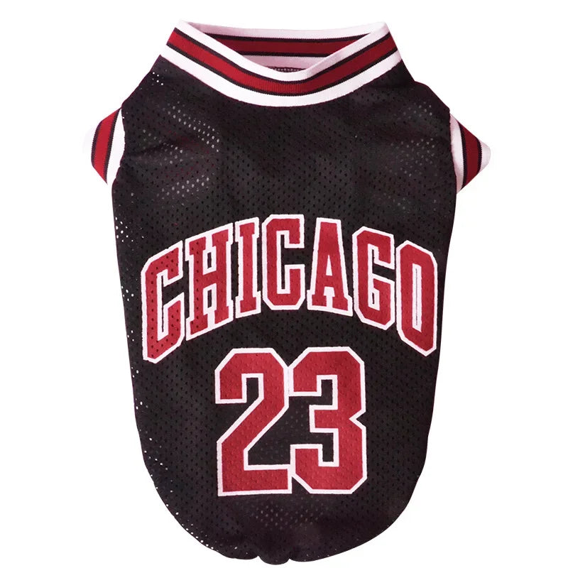 Mesh Breathable Sports Jersey for Dogs & Cats – Basketball Style Pet T-Shirt