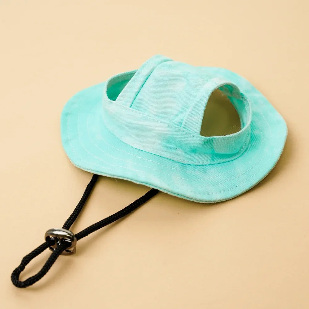 French Bulldog Pet Hat with Ear Holes | Adjustable Cap for Small & Medium Dogs