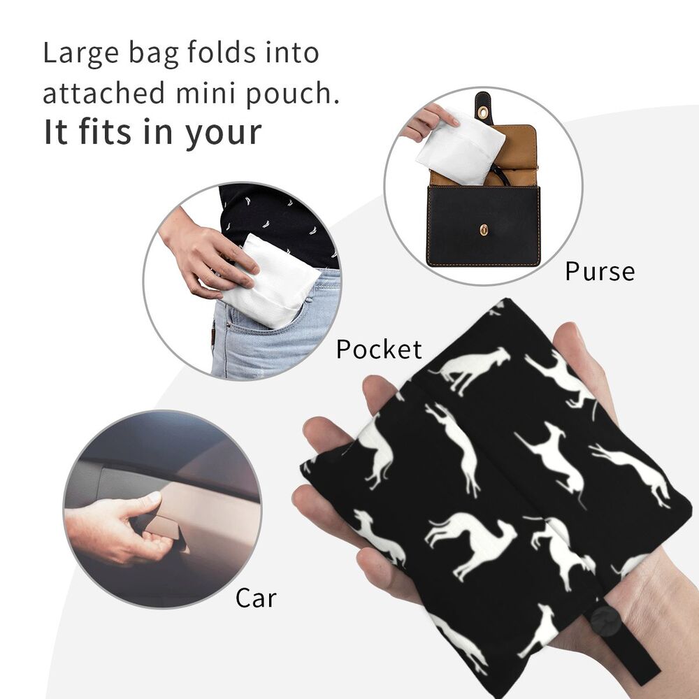 Greyhound Tote Bag — All-Over Print Sighthound Shopping Bag