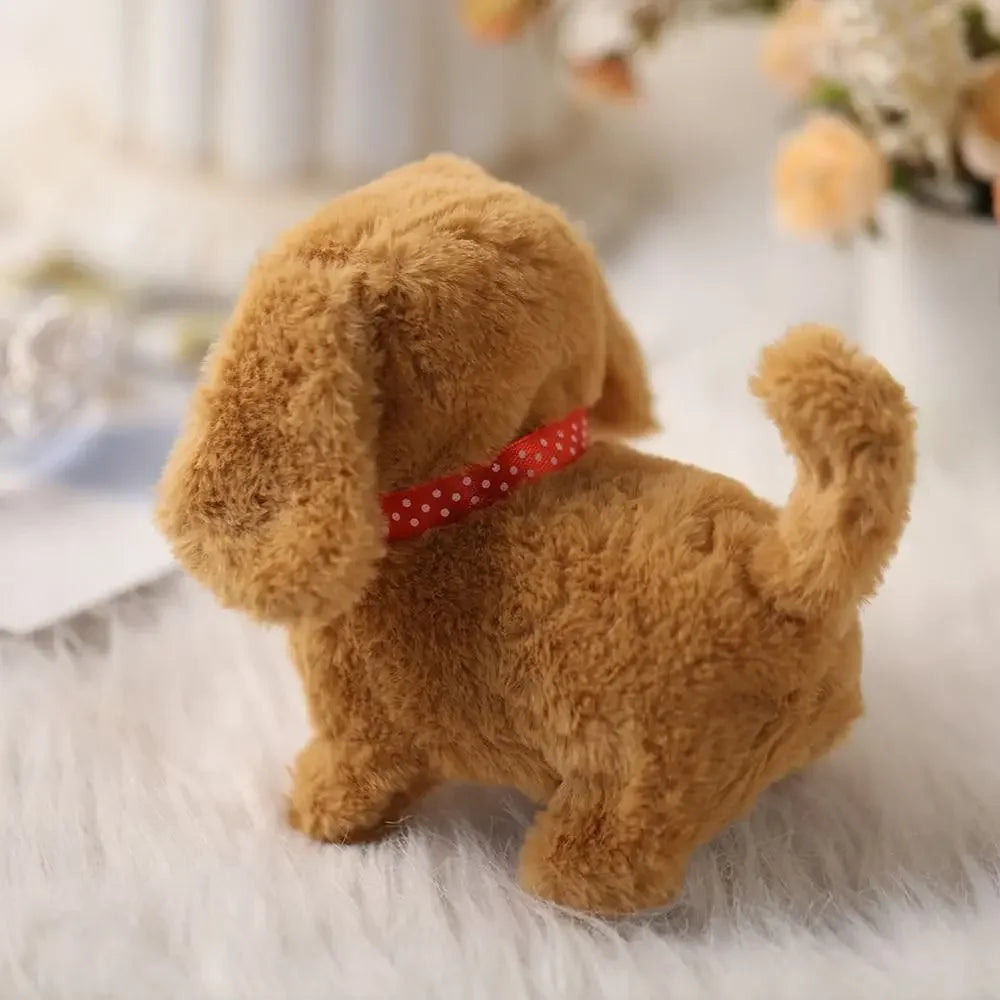 Interactive Plush Robot Puppy Toy — Walking, Barking & Tail Wagging