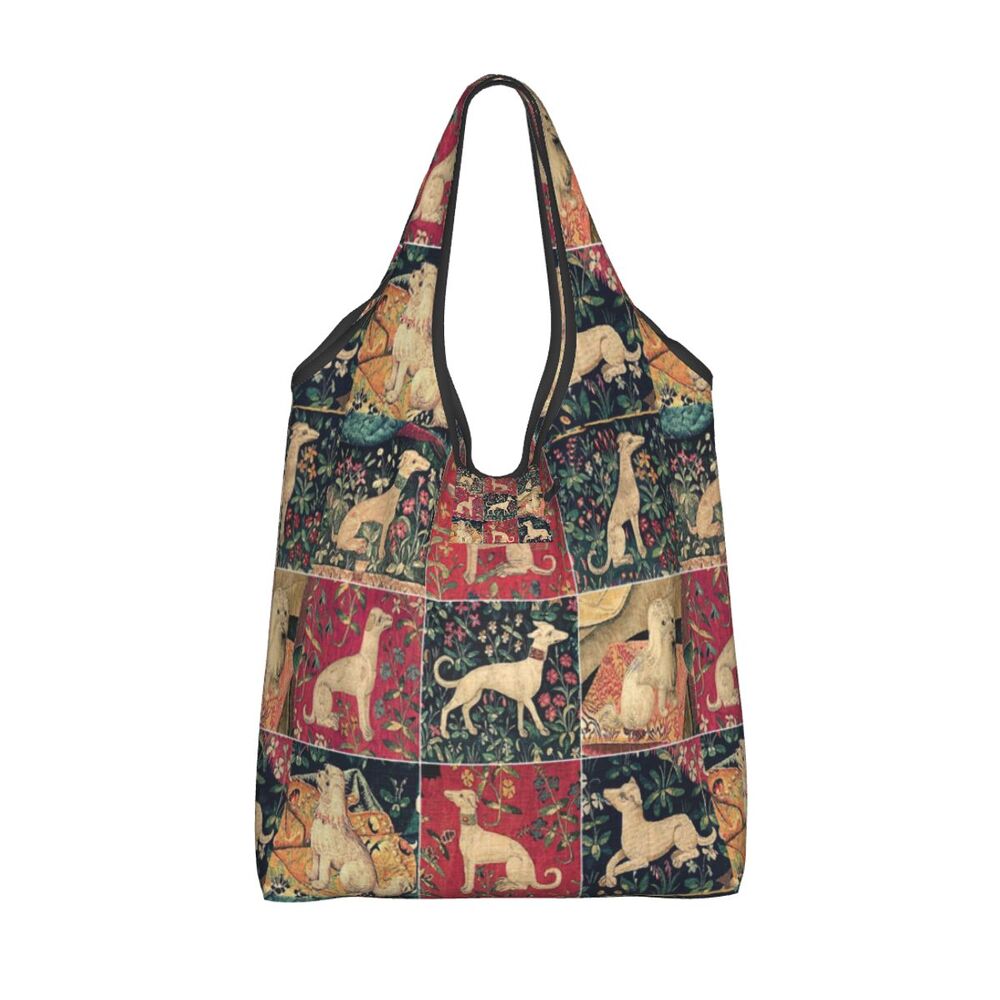 Greyhound Tote Bag — All-Over Print Sighthound Shopping Bag