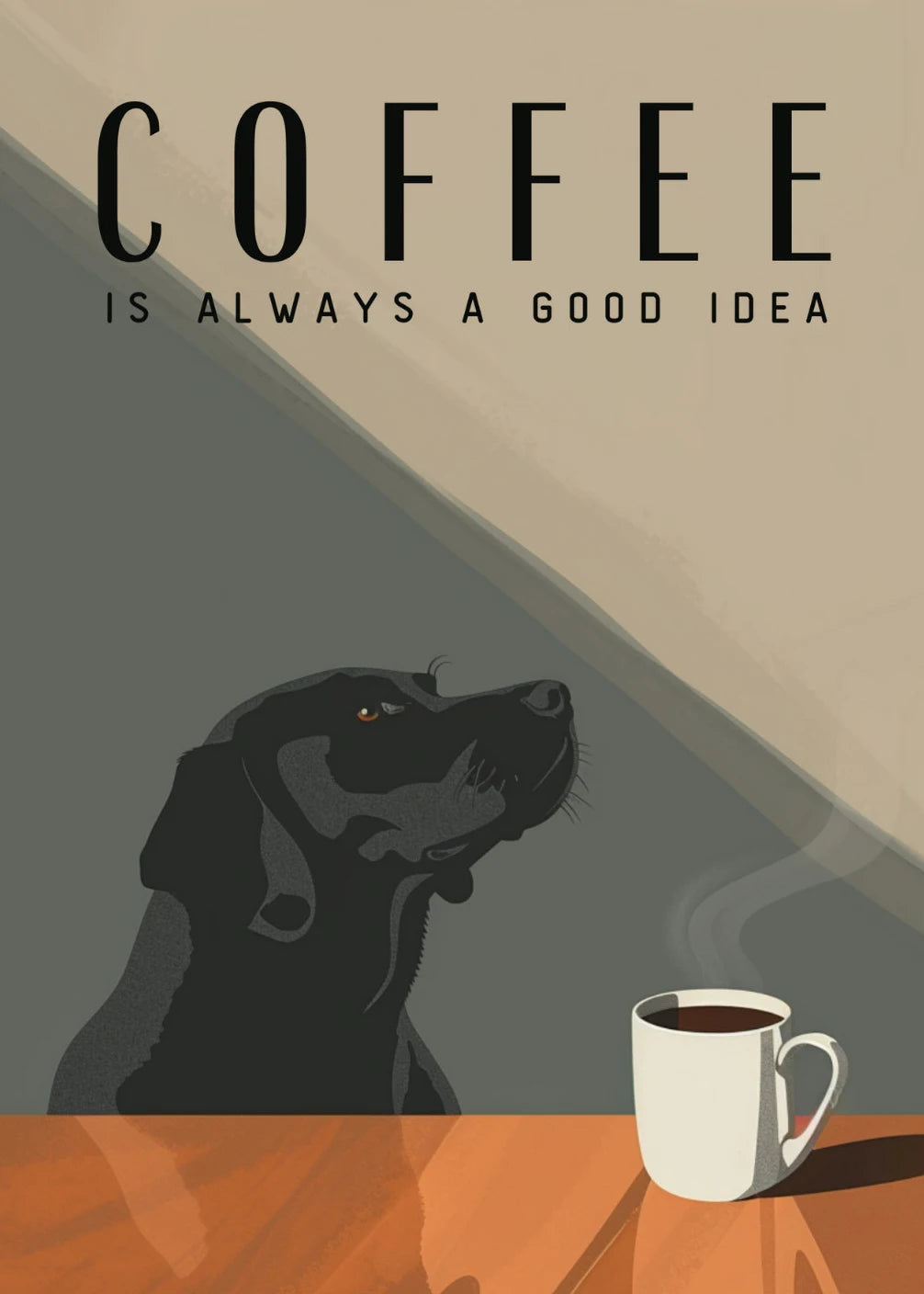 Boho Minimalist Dog & Cat Cafe Canvas Wall Art