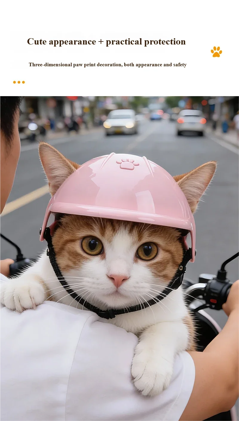 Pet Motorcycle Helmet for Dogs & Cats – Cute Outdoor Headwear Accessory