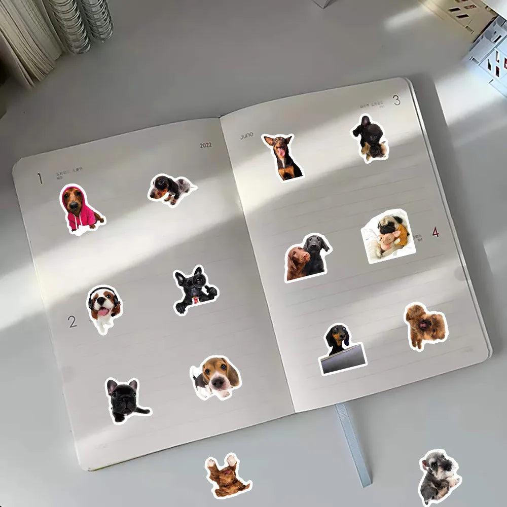 Cartoon Dog Sticker Pack — 104 Pieces